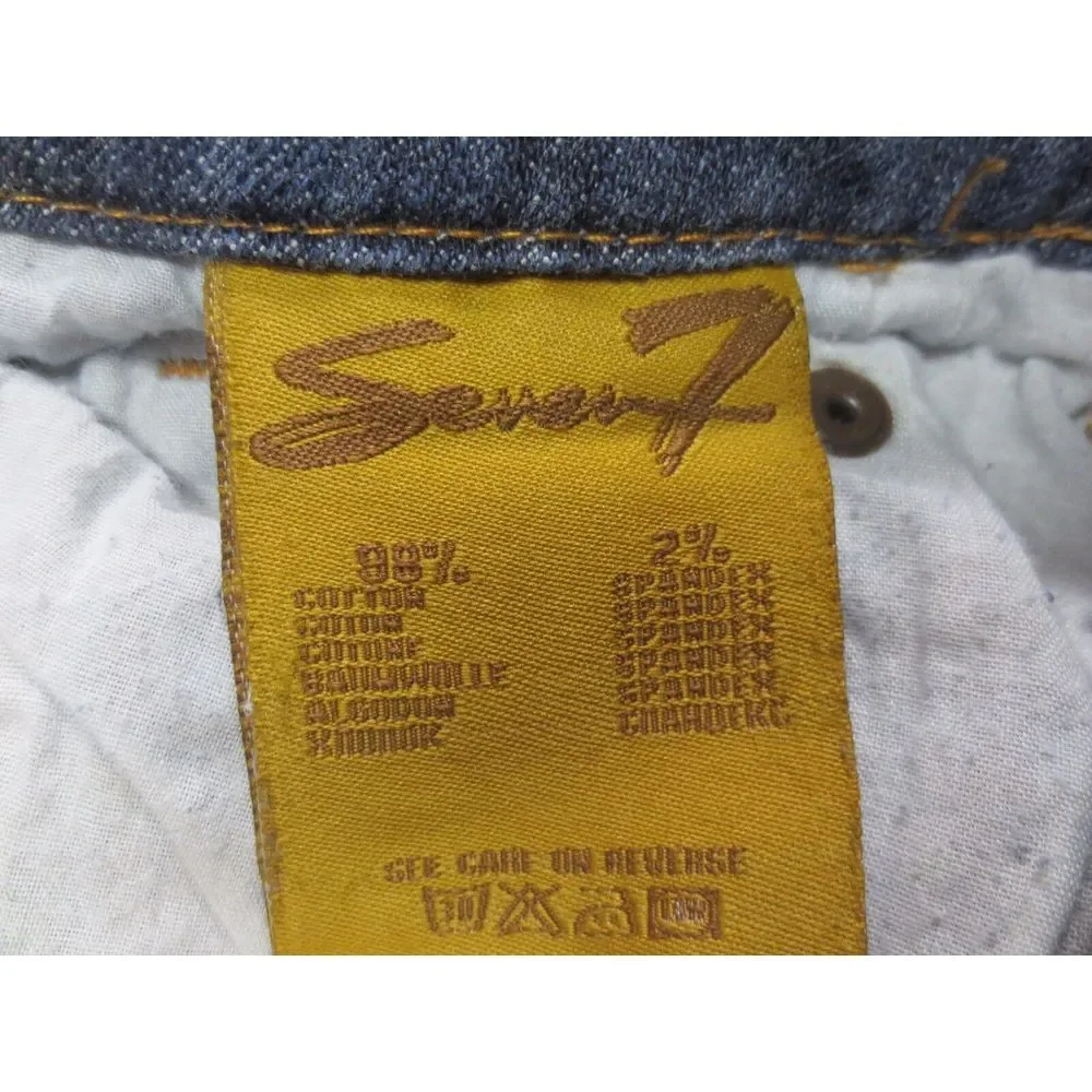 Seven7 Jeans Women's‎ Boot Cut Size 29 x 32 Blue Pants Cotton Blend